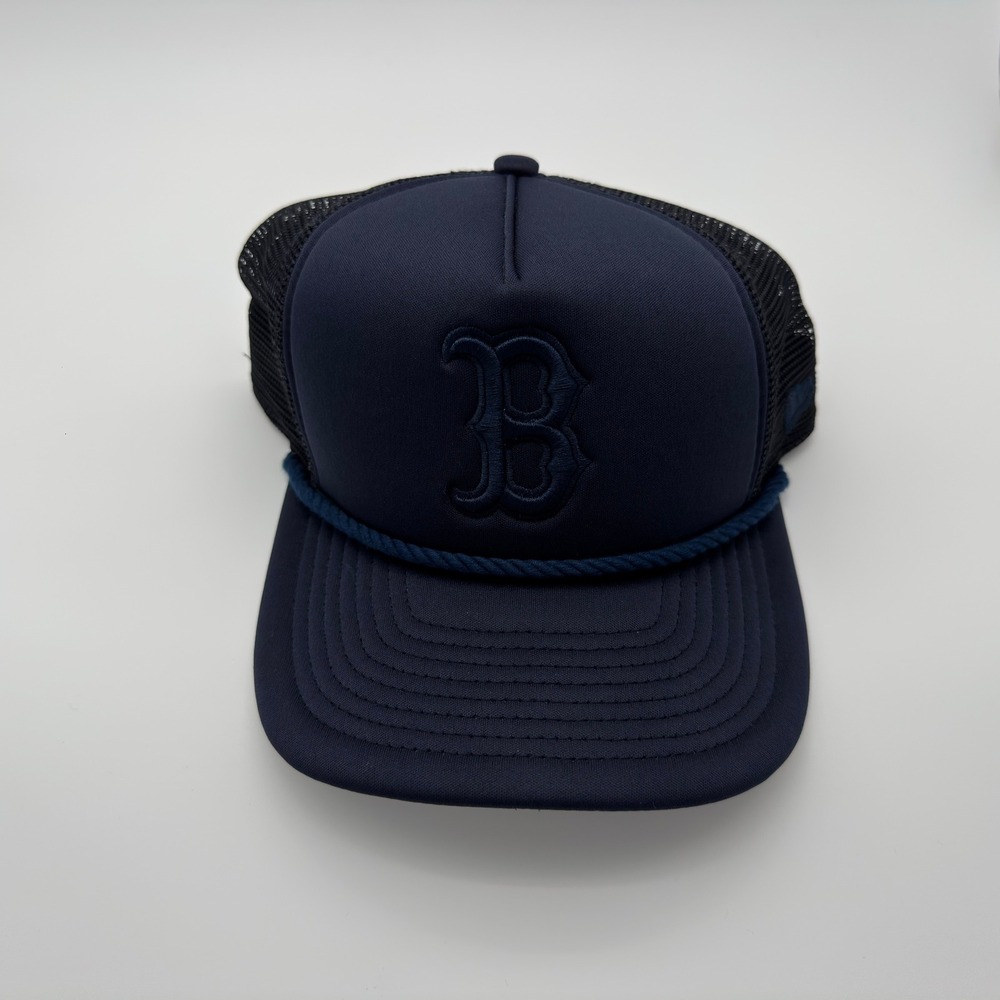Boston Red Sox 9FIFTY Stretch-Snapback New Era MLB Hat Cap Black on Black OSFM
